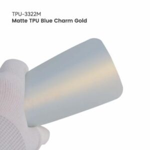 Matte Blue Charm Gold