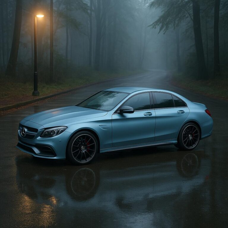 TPU-7012_forest-road-pull-off-with-misty-morning-atmosphere_high-angle-side-profile-view